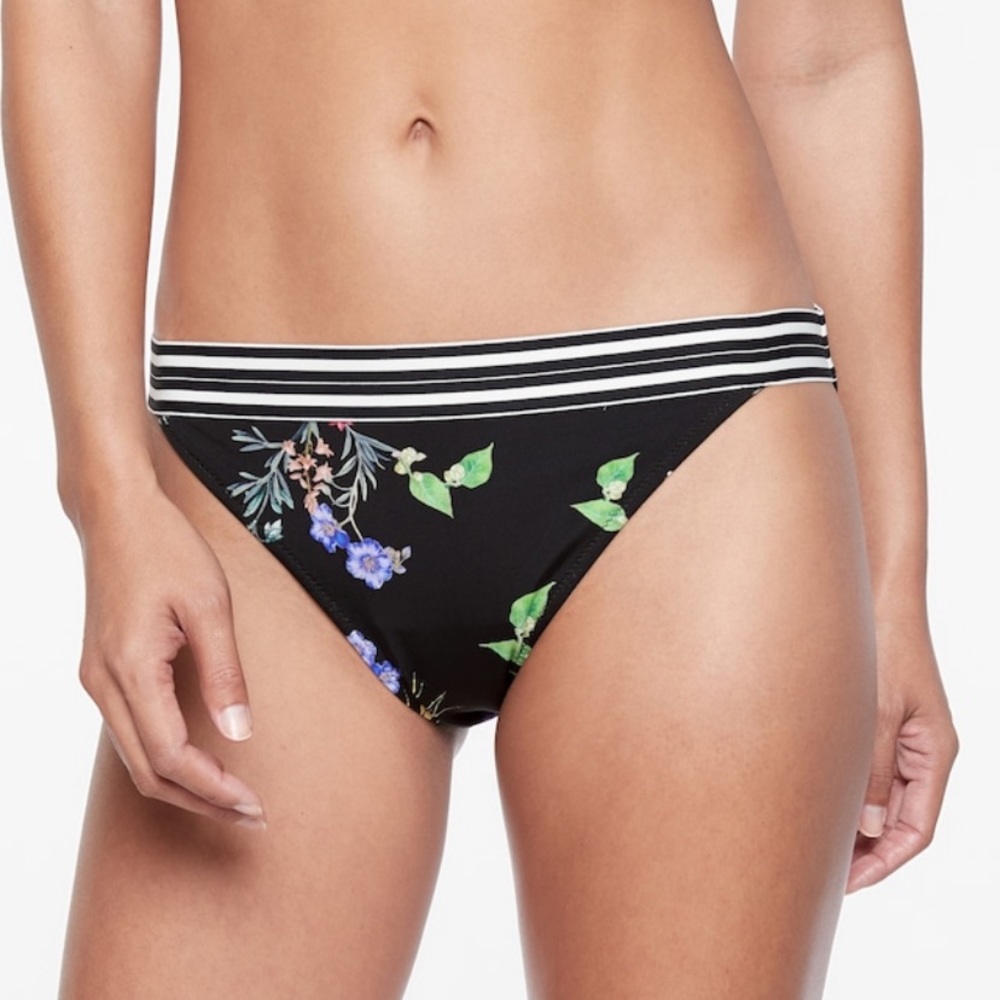 Athleta Gold Coast Floral Banded Bikini BOTTOMS